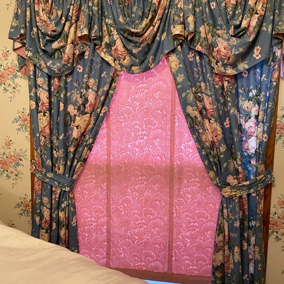 Other Vintage Custom Floral Draperies 54 34wide 84long Decorator